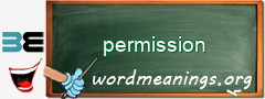 WordMeaning blackboard for permission